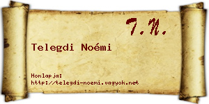 Telegdi Noémi névjegykártya